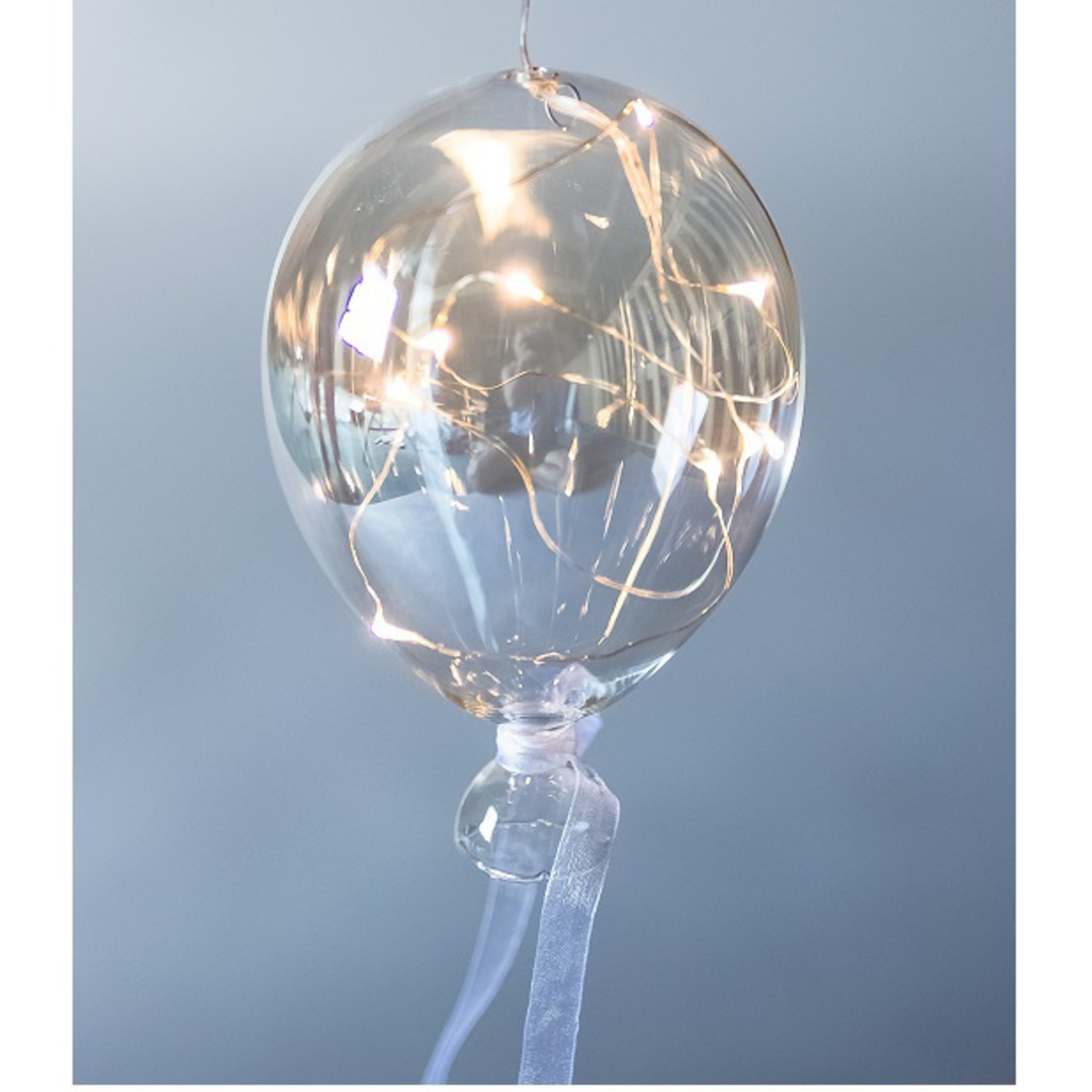 Glass Balloon Light Decoration, Clear 14cm image 0